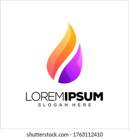 flame logo design vector illustration