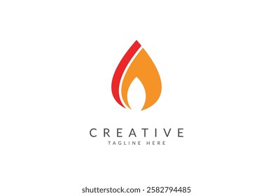 Flame logo design vector illustration.