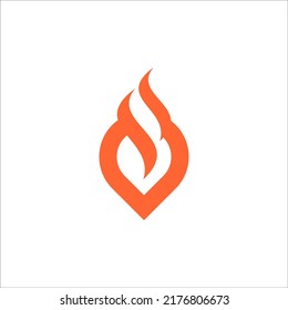 flame logo design vector sign