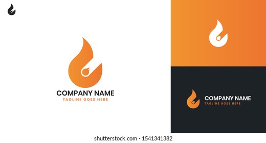 Flame logo - Flame and Fire logo, All elements on this template are editable with vector software.