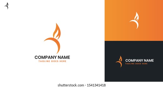 Flame logo - Flame and Fire logo, All elements on this template are editable with vector software.