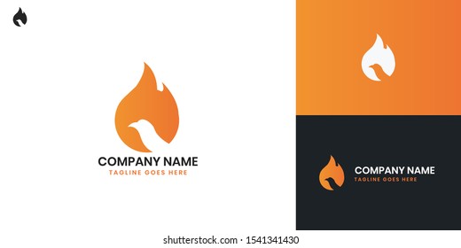 Flame logo - Flame and Fire logo, All elements on this template are editable with vector software.