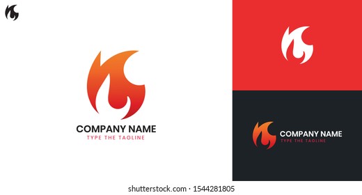 Flame logo - Flame and Fire logo, All elements on this template are editable with vector software.