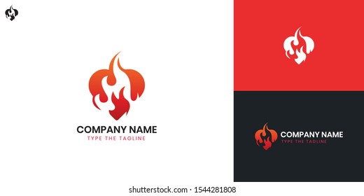 Flame logo - Flame and Fire logo, All elements on this template are editable with vector software.