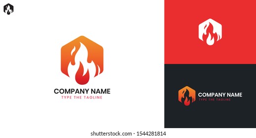 Flame logo - Flame and Fire logo, All elements on this template are editable with vector software.