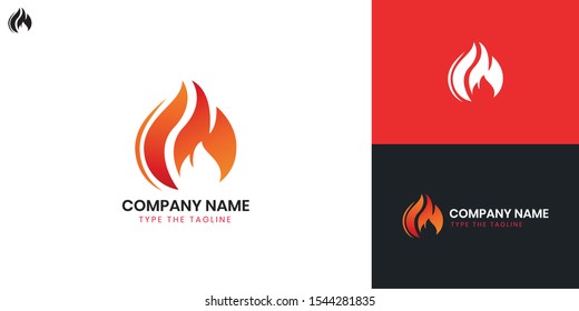 Flame logo - Flame and Fire logo, All elements on this template are editable with vector software.