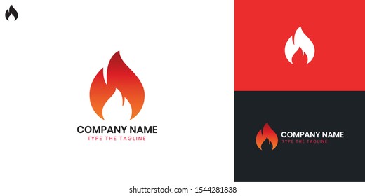 Flame logo - Flame and Fire logo, All elements on this template are editable with vector software.