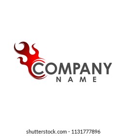 Flame logo fire icon. Fire flame logo design template