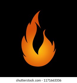 Flame logo fire icon. Fire flame logo design template. Vector