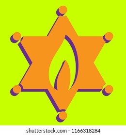 Flame logo, fire icon. Vector. 