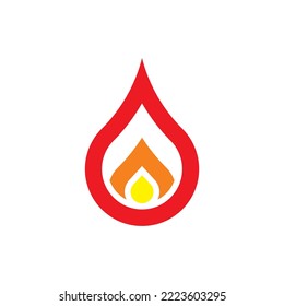 símbolo vectorial del icono de encendido del logotipo de llama