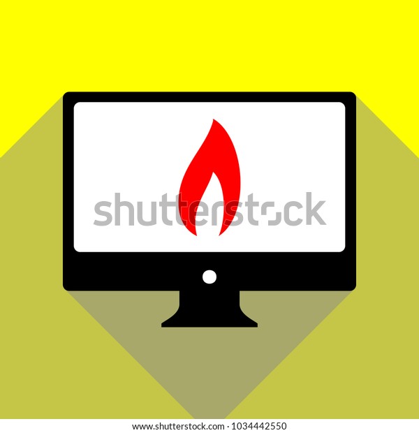 Flame Logo Fire Icon Vector Red Stock Vector Royalty Free 1034442550