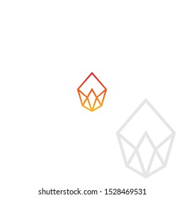 flame logo with geometric and modern styles