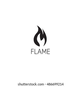 flame logo graphic design concept. Editable flame element, can be used as logotype, icon, template in web and print 