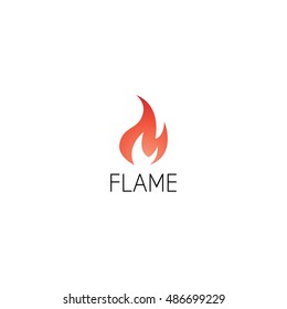 flame logo graphic design concept. Editable flame element, can be used as logotype, icon, template in web and print 