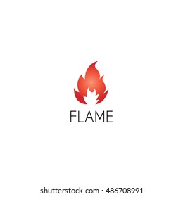 flame logo graphic design concept. Editable flame element, can be used as logotype, icon, template in web and print 