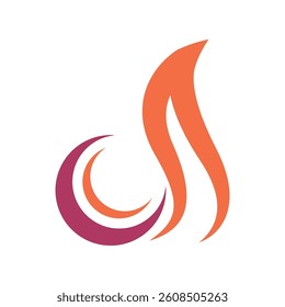 Flame logo icon design template