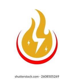Flame logo icon design template