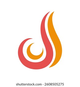 Flame logo icon design template