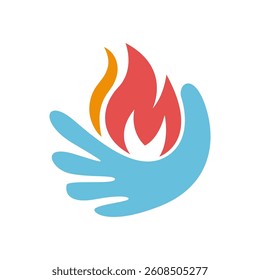 Flame logo icon design template