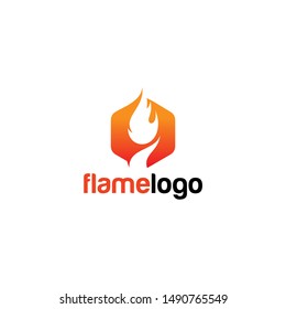 Flame Logo Icon Design Vector