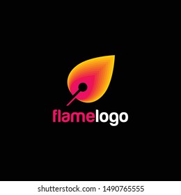Flame Logo Icon Design Vector