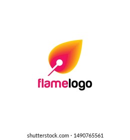 Flame Logo Icon Design Vector