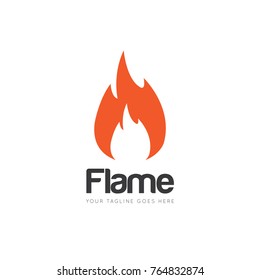 flame logo, icon, symbol design template