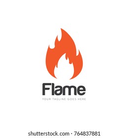flame logo, icon, symbol design template