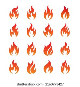 Flame logo icon vector illustration
