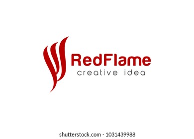 Flame Logo and Icon Vector Template