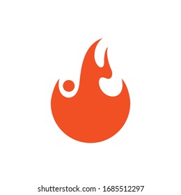 Flame logo illustration. Fire logo