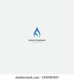Flame logo with letter F bio gas