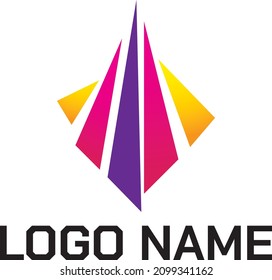 flame logo in shape, reflects power with many colors reflects variety to unity in the top, this can be used for power, unity or sport purpose