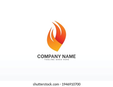 Flame logo, Simple fire flam logo, Creative fire shape