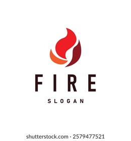 flame logo symbol burning fire design with simple minimalist concept brand template