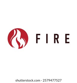 flame logo symbol burning fire design with simple minimalist concept brand template