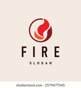 flame logo symbol burning fire design with simple minimalist concept brand template