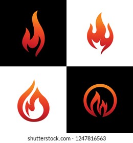 Flame logo template icon oil, gas and energy logo concept. Fire logo concept