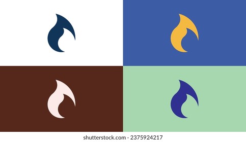 Flame logo template. Oil and gas logo vector. Fire vector design