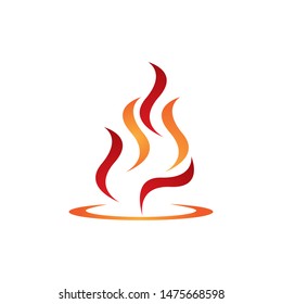 Flame logo template vector icon design