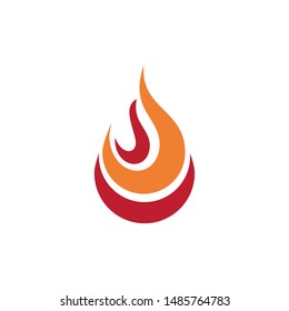  flame Logo Template vector icon Oil