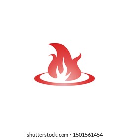 Flame logo template vector icon design