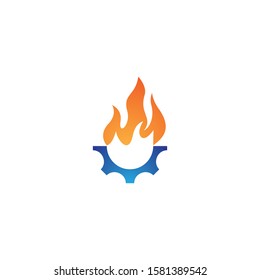 Flame logo template vector icon design