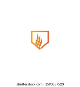 Flame logo template vector icon design