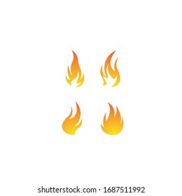 Flame logo template vector icon design