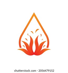 Flame logo template vector icon design