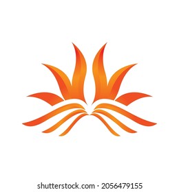 Flame logo template vector icon design