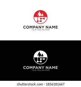 logotipo de llama vector gráfico abstracto moderno