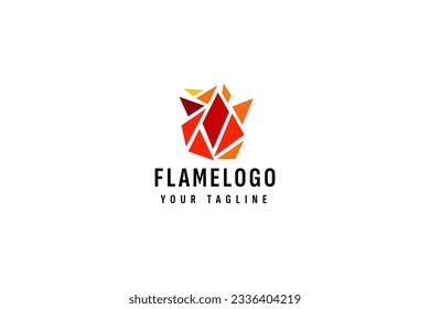 flame logo vector icon illustration